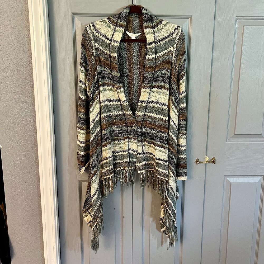 Cardigan Sweater with Fringe